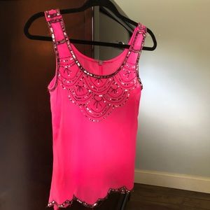 Charlotte Russe - Hot Pink Art Deco Top